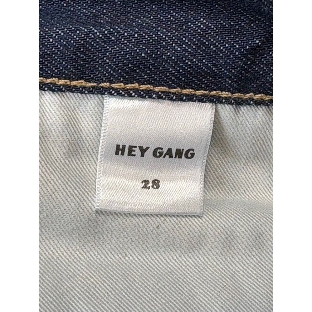 NWT Hey Gang Straight Leg Dark Wash Jeans Women's 28 100% Cotton Ankle Length - Picture 6 of 7